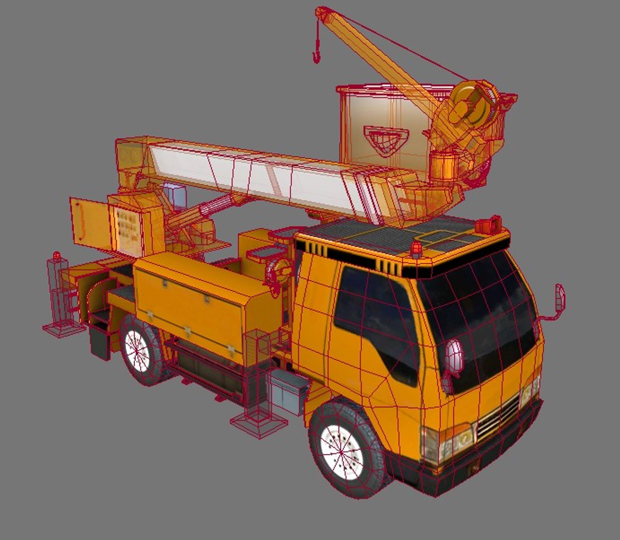 3ds max bucket arm car