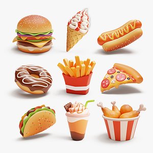 3D Fast Food Stylized Pack