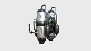 3D Jetpack A09 Steel - SciFi Character Design