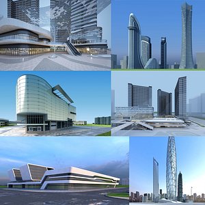 3D model Modern Building Collection 09
