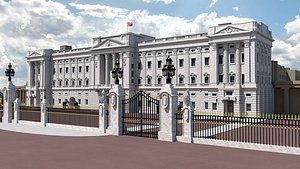 royal buckingham palace 3d max