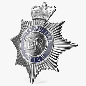3D British Metropolitan Police Badge