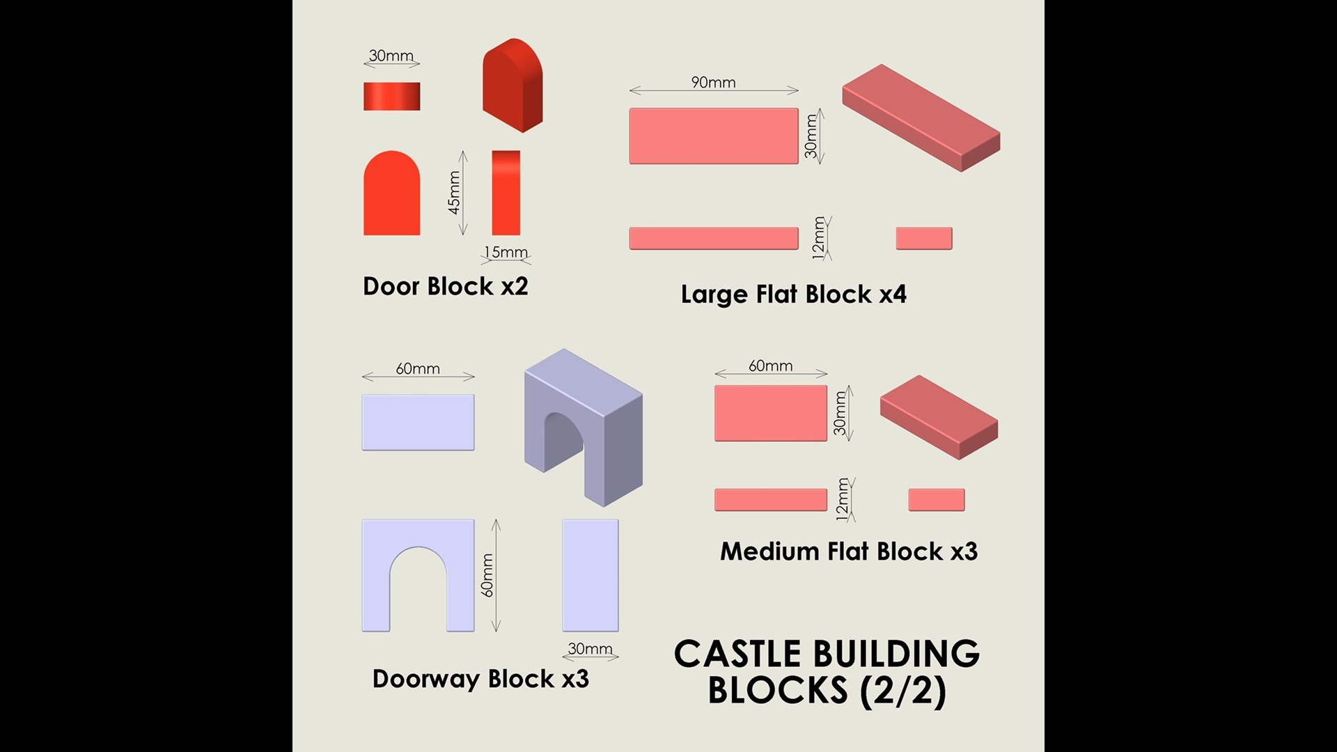 3D Castle Building Blocks Model - TurboSquid 2394981