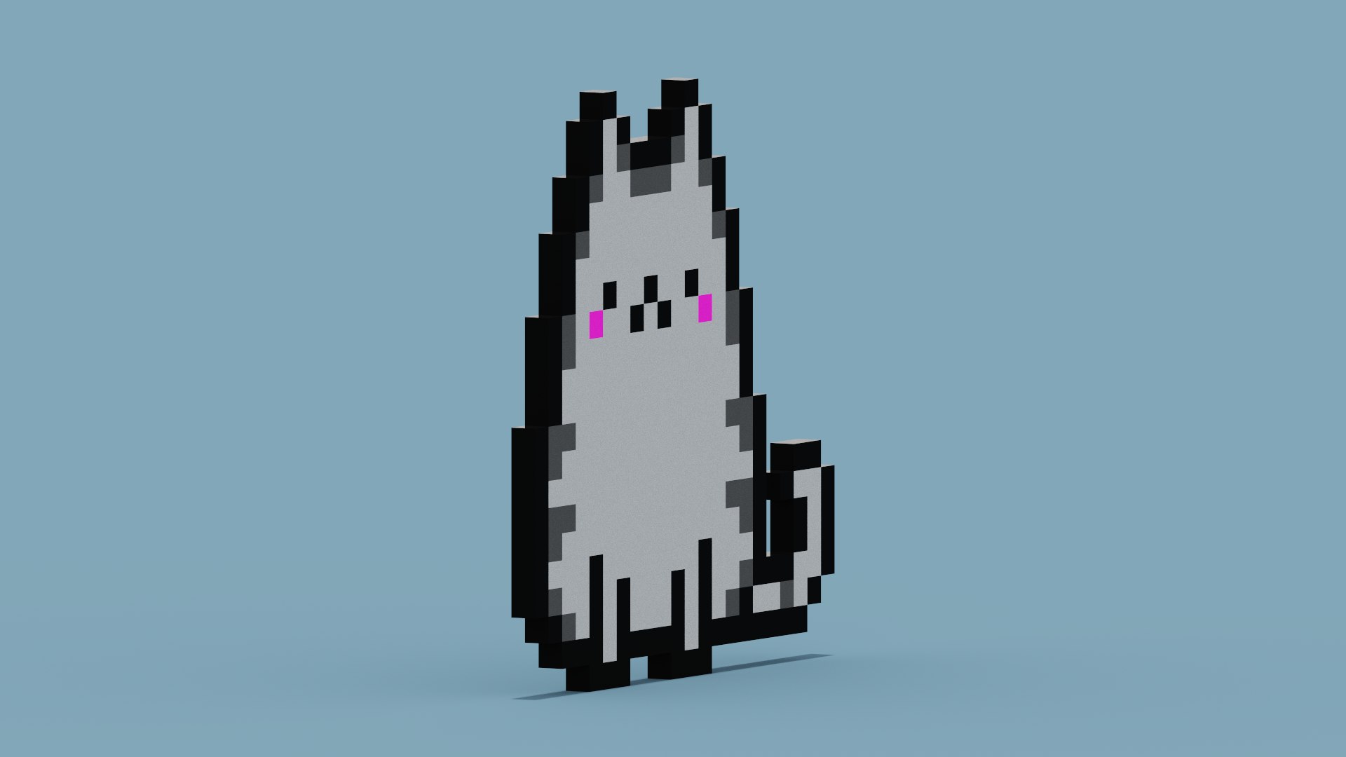 Pixel Cat 3D Model - TurboSquid 1976135