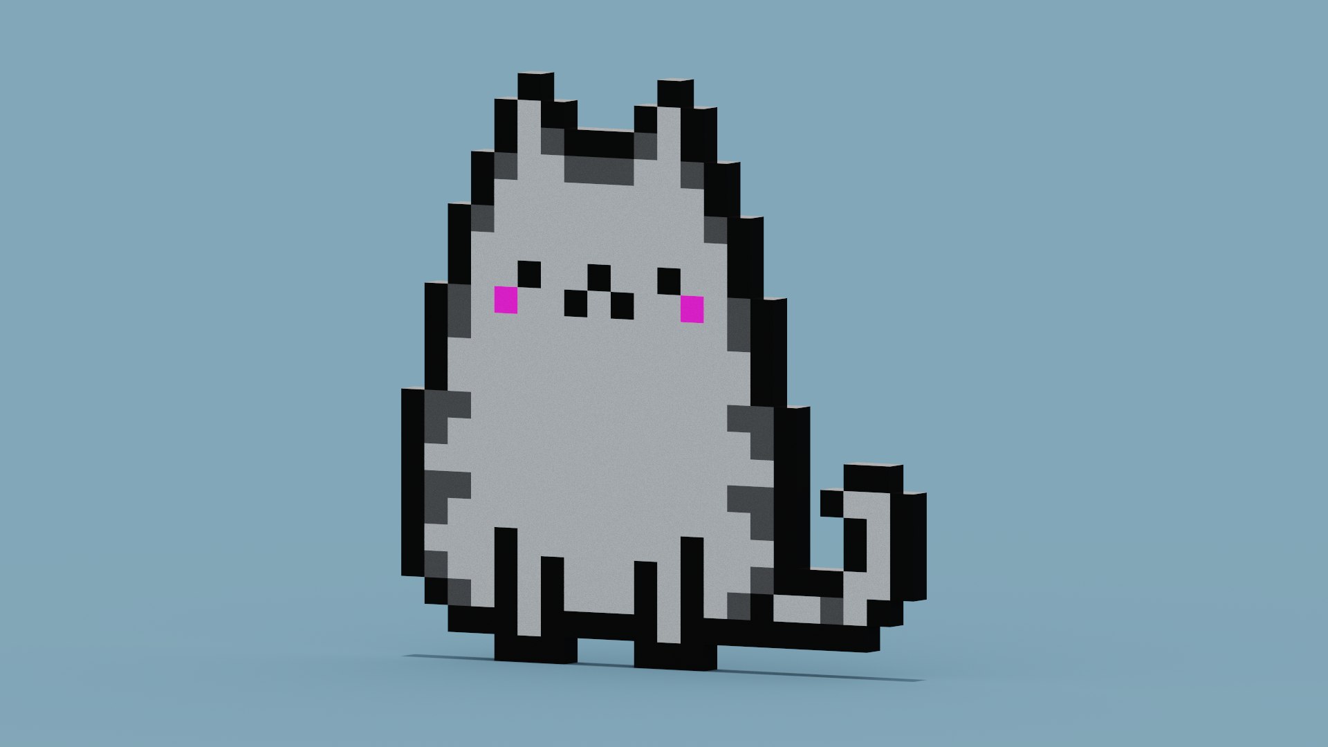 Pixel Cat 3D Model - TurboSquid 1976135