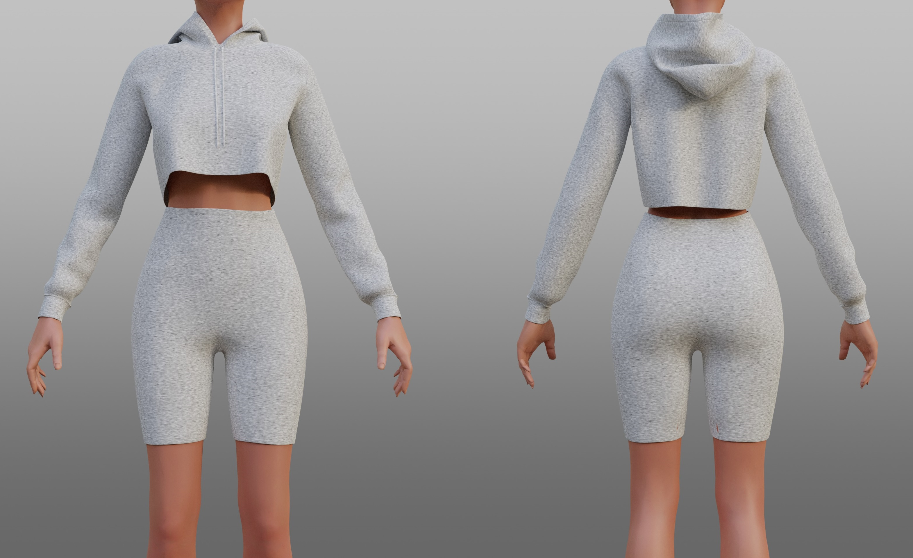 Hoodie shorts 3D - TurboSquid 1682202