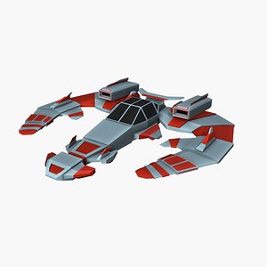 Ultra low-poly spaceship