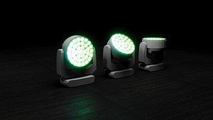Moving Head Stage Light Low-poly 3D model