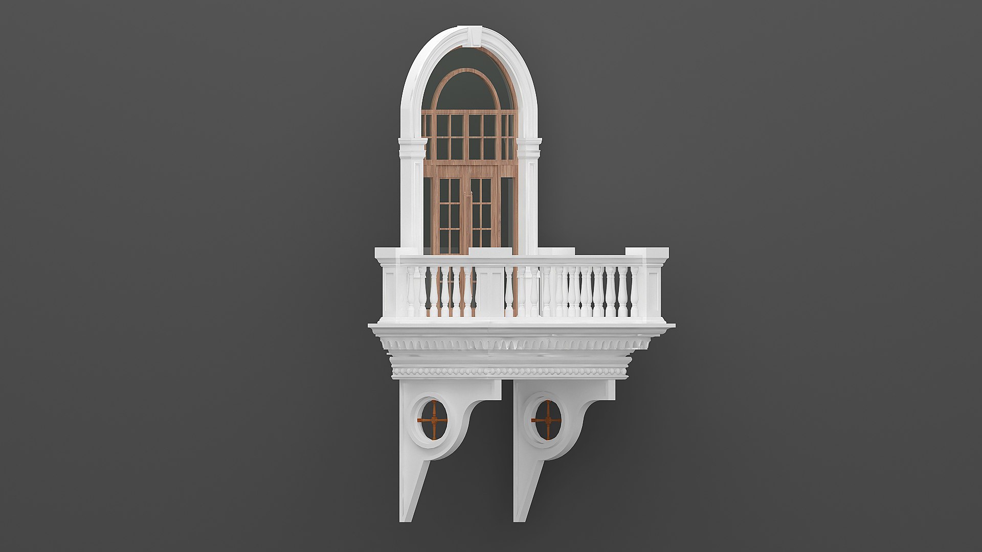 Classic Balcony Door 3D Model - TurboSquid 2137381