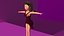free low poly woman in dress 29