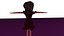 free low poly woman in dress 29