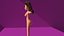 free low poly woman in dress 29