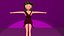 free low poly woman in dress 29