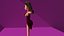 free low poly woman in dress 29