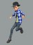 3D Cartoon Rigged Toon Little Boy-yaman Character 3D Model