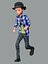 3D Cartoon Rigged Toon Little Boy-yaman Character 3D Model