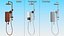 Shower Heater Luxury Style White Left