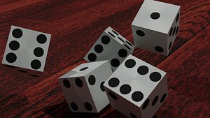 dices card 3D model