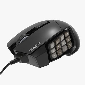 Wired Mouse Corsair Scimitar RGB Elite 3D model