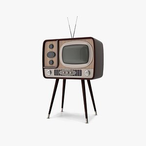 Vintage Analog TV 3D model