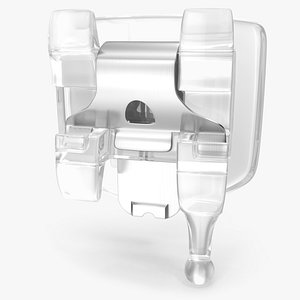 Ceramic Self Ligating Dental Braces Bracket V03 3D