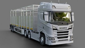 3D Scania R590 Gabbage Truck
