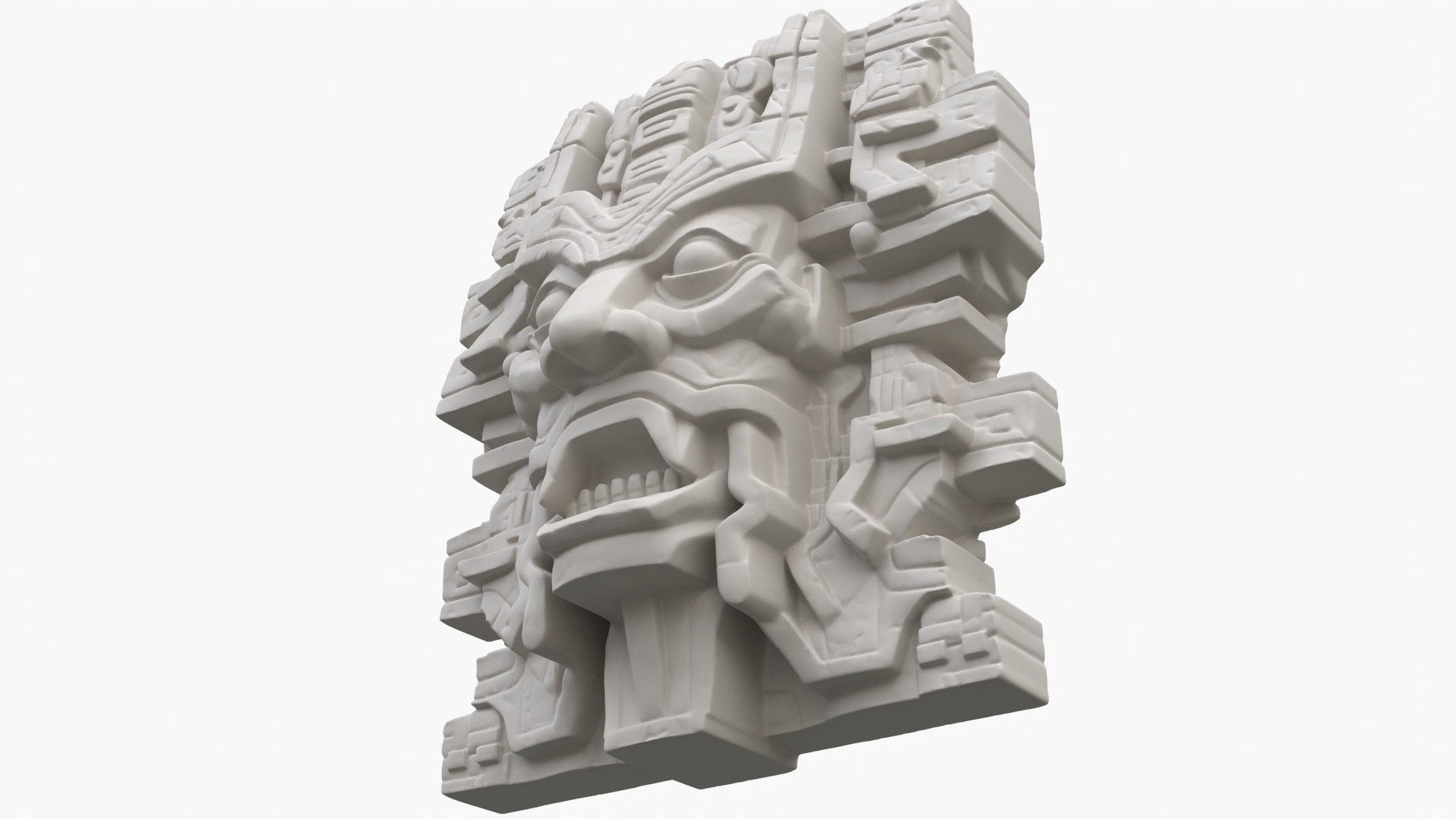 3D Aztec Stone Head 7 - TurboSquid 2196800