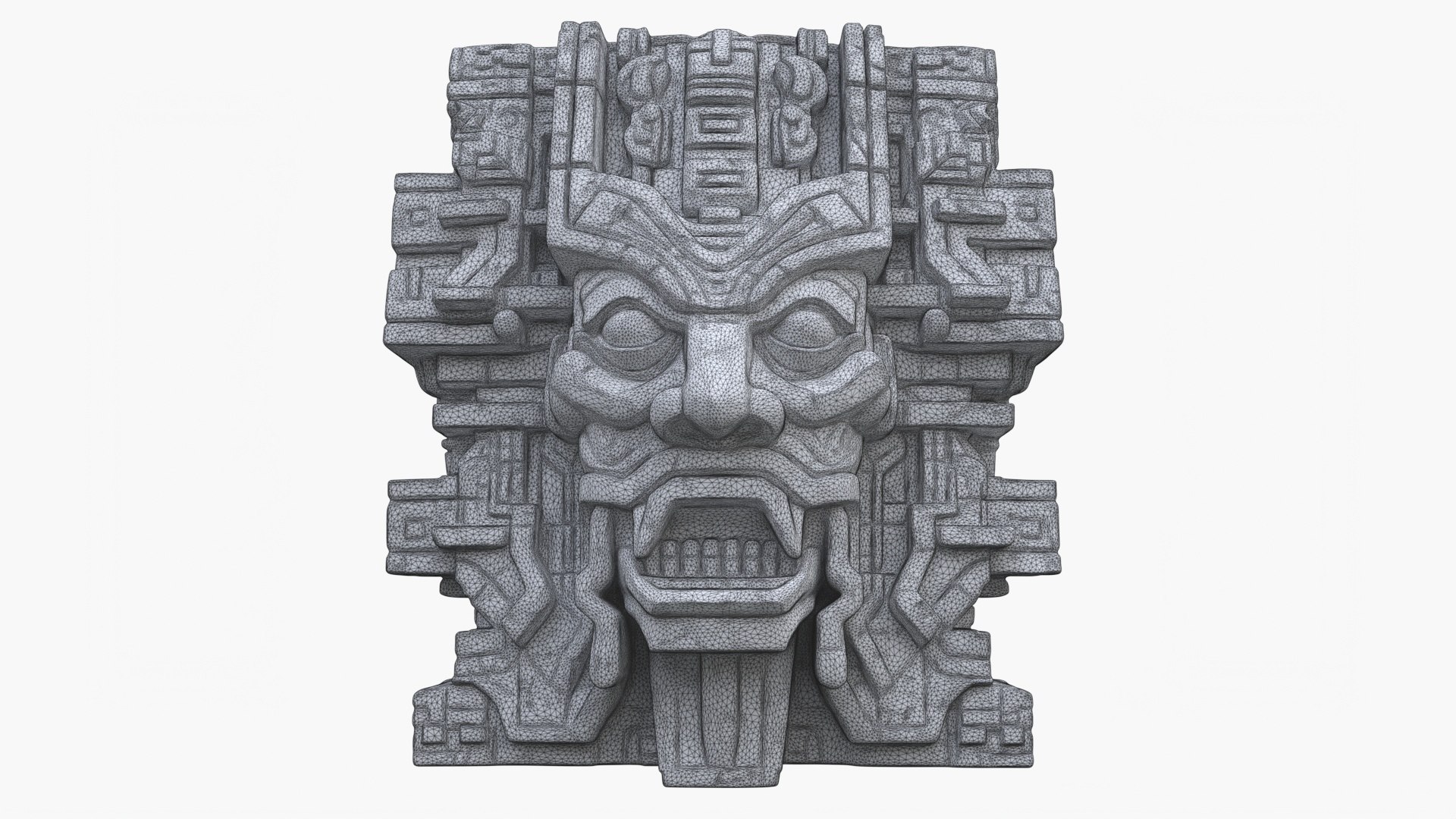 3D Aztec Stone Head 7 - TurboSquid 2196800