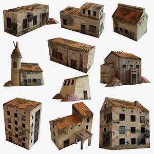 Low Poly Arab Houses V2