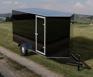 Enclosed Cargo Trailer 6ft x 12ft V-Nose - Solared Survivor