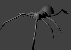 free obj mode black widow spider