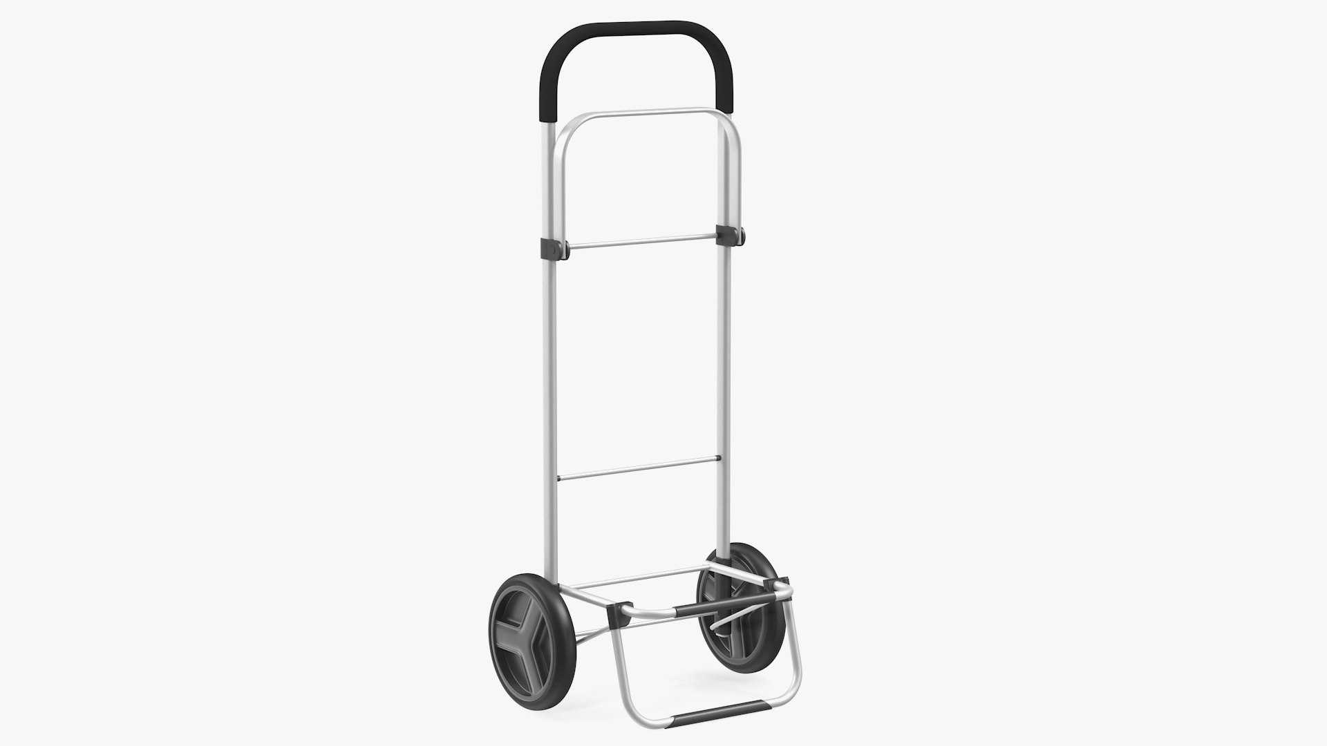 Two Wheel Compact Luggage Cart 3D model preview
