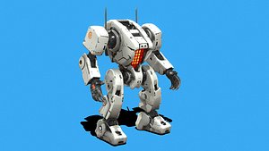 Cyberpunk Robot  PBR Low Poly 3D Model 3D model