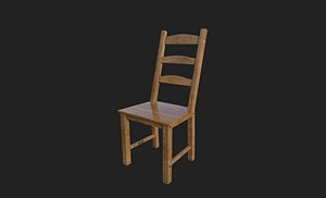 3D wooden chair