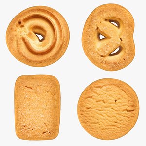 danish butter cookies 3D