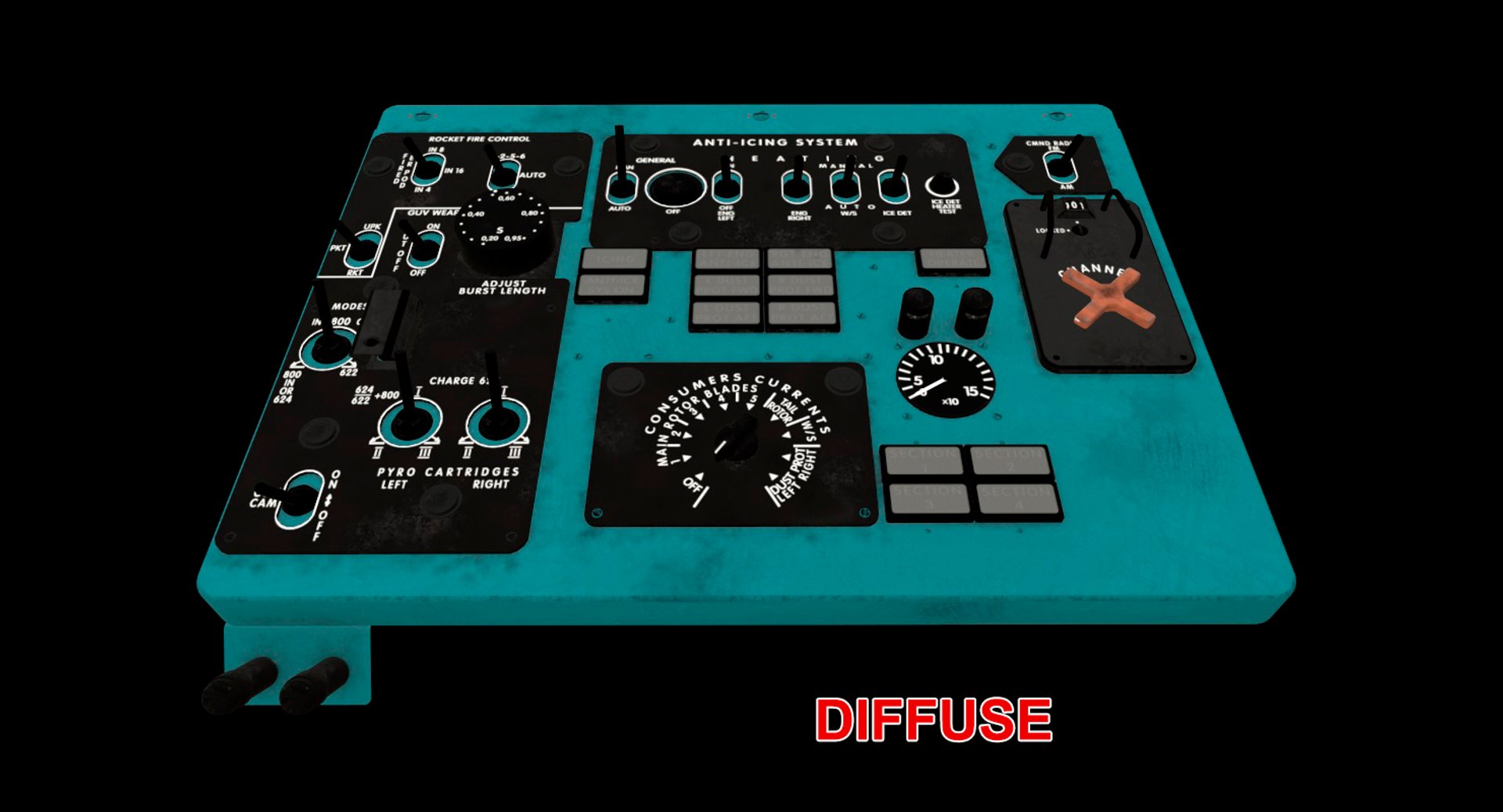 Left Overhead Panels Board 3D Model - TurboSquid 1370425