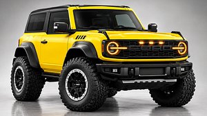 3D Bronco Raptor 2-Door 2022 Off-Road SUV Low Poly 3D Model model