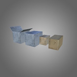 3d pack boxes model