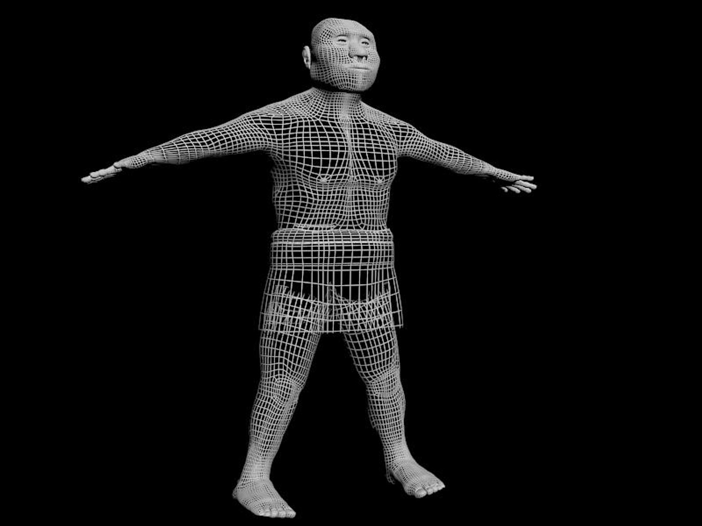 Neanderthal T-Pose Fur 3D model - TurboSquid 2089909