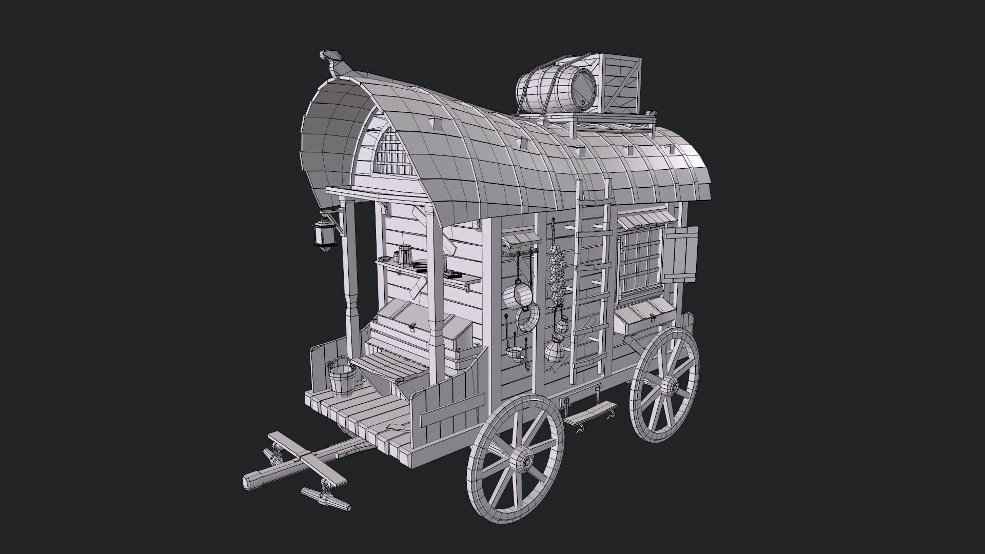 Travelers wagon 3D model TurboSquid 1988215