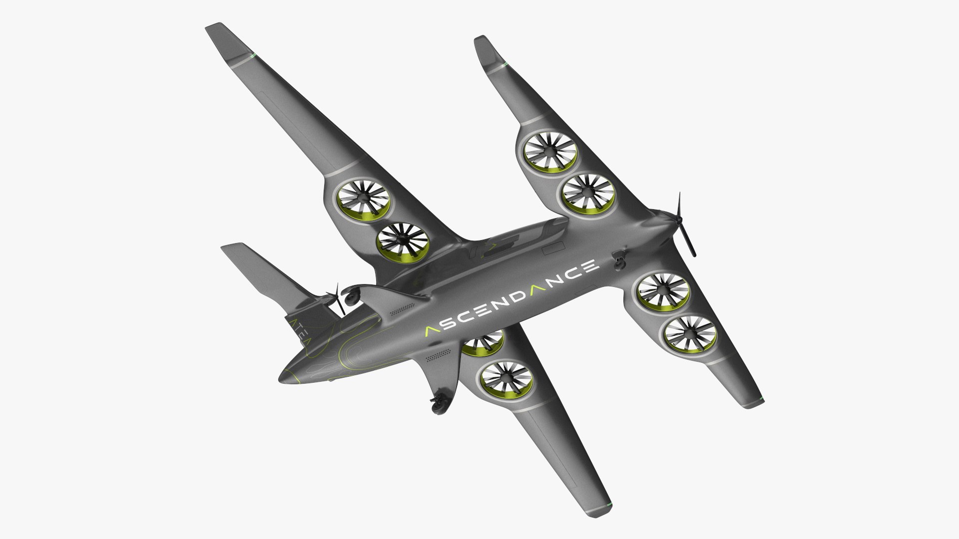 Atea eVTOL Black 3D model preview