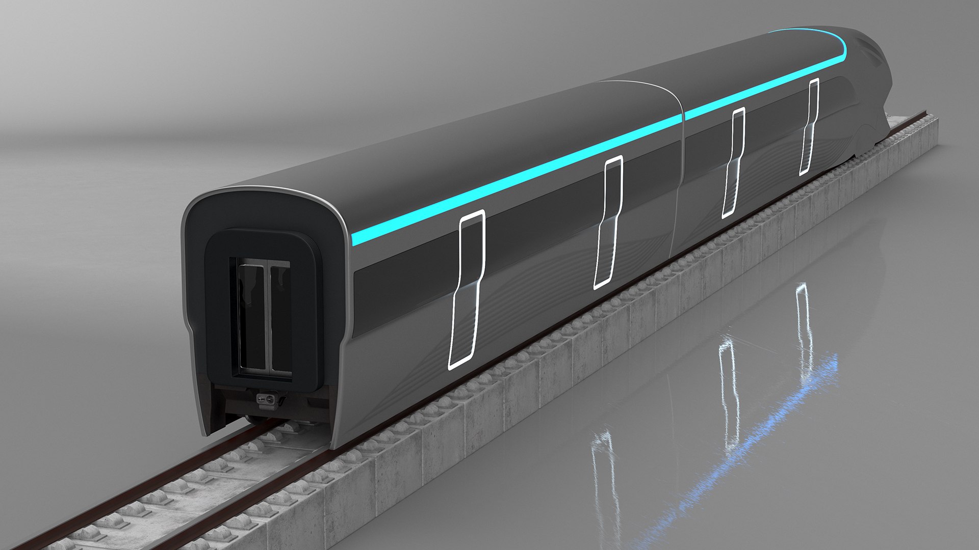 Modern High Speed Train On The Tracks 3D Model - TurboSquid 2261366