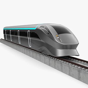 Modern High Speed Train on the Tracks