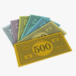 monopoly money 3d model