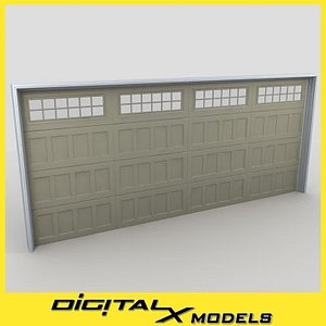 3d residential garage door 01 model