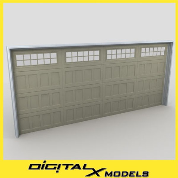 3d residential garage door 01 model