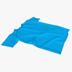 3D model Blue Shirt Flat Lay