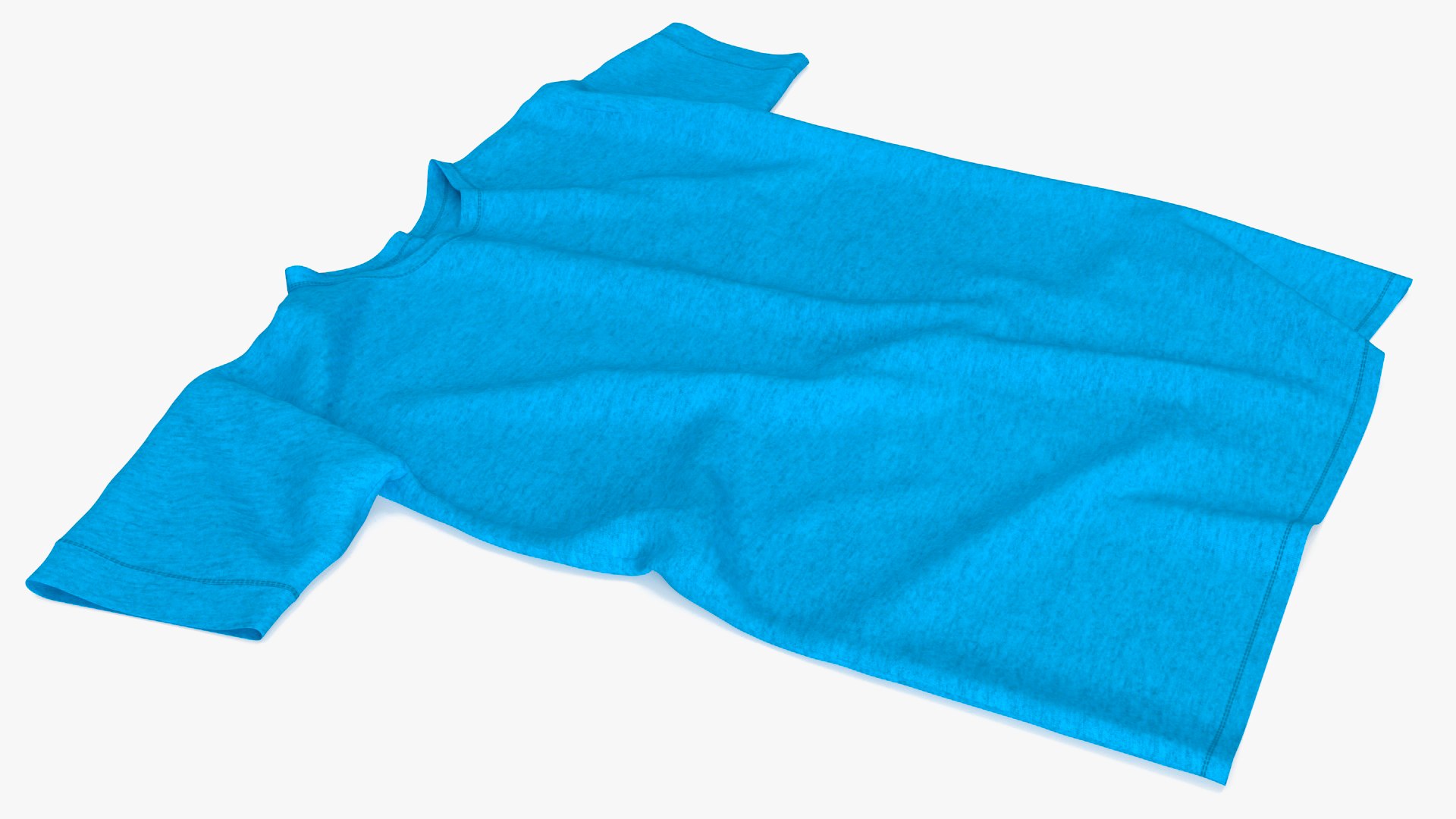 Blue Shirt Flat Lay 3D model preview