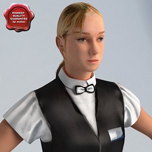 3d model dealer woman