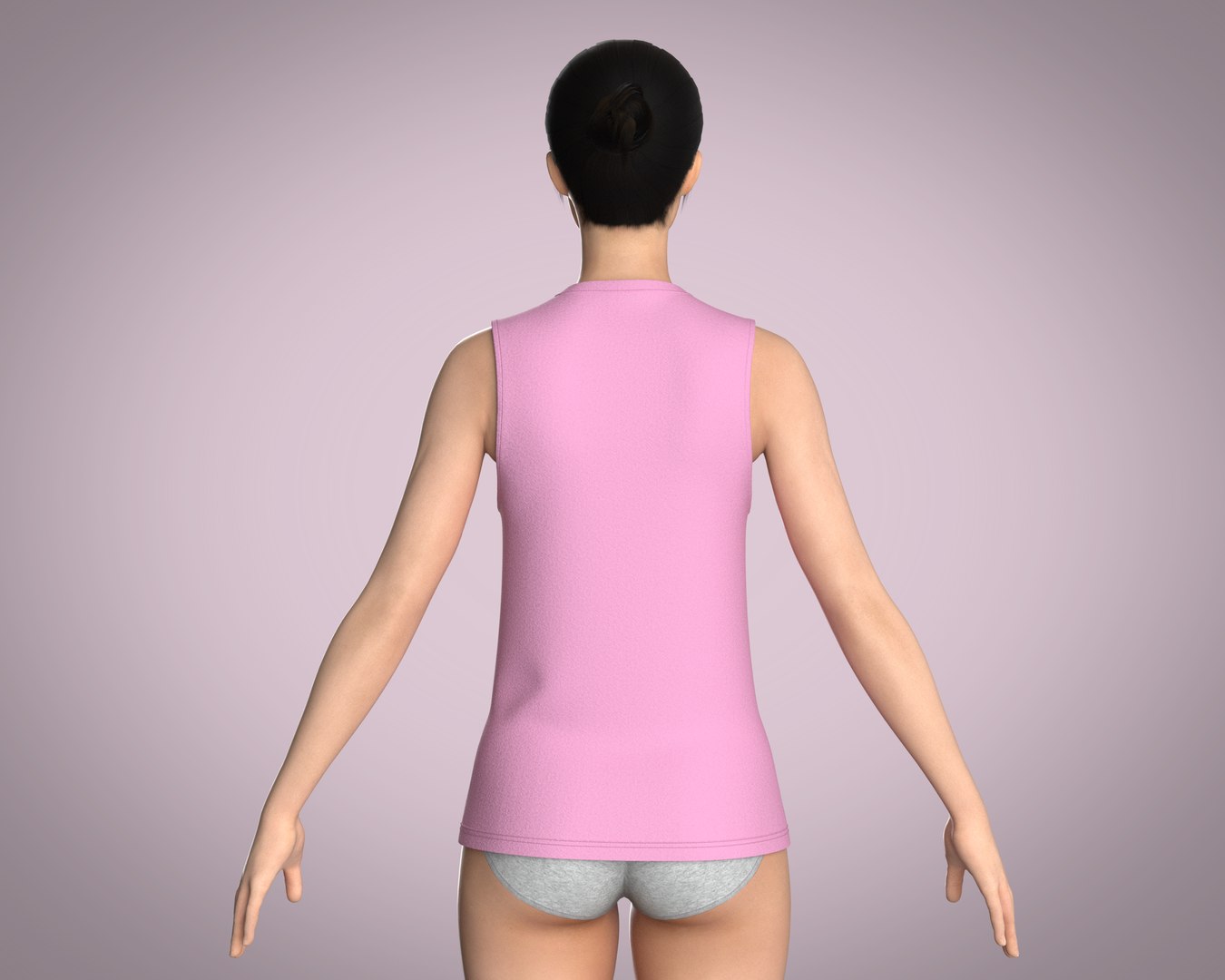 3D Girls Tank Tops-Single Color model - TurboSquid 2112242